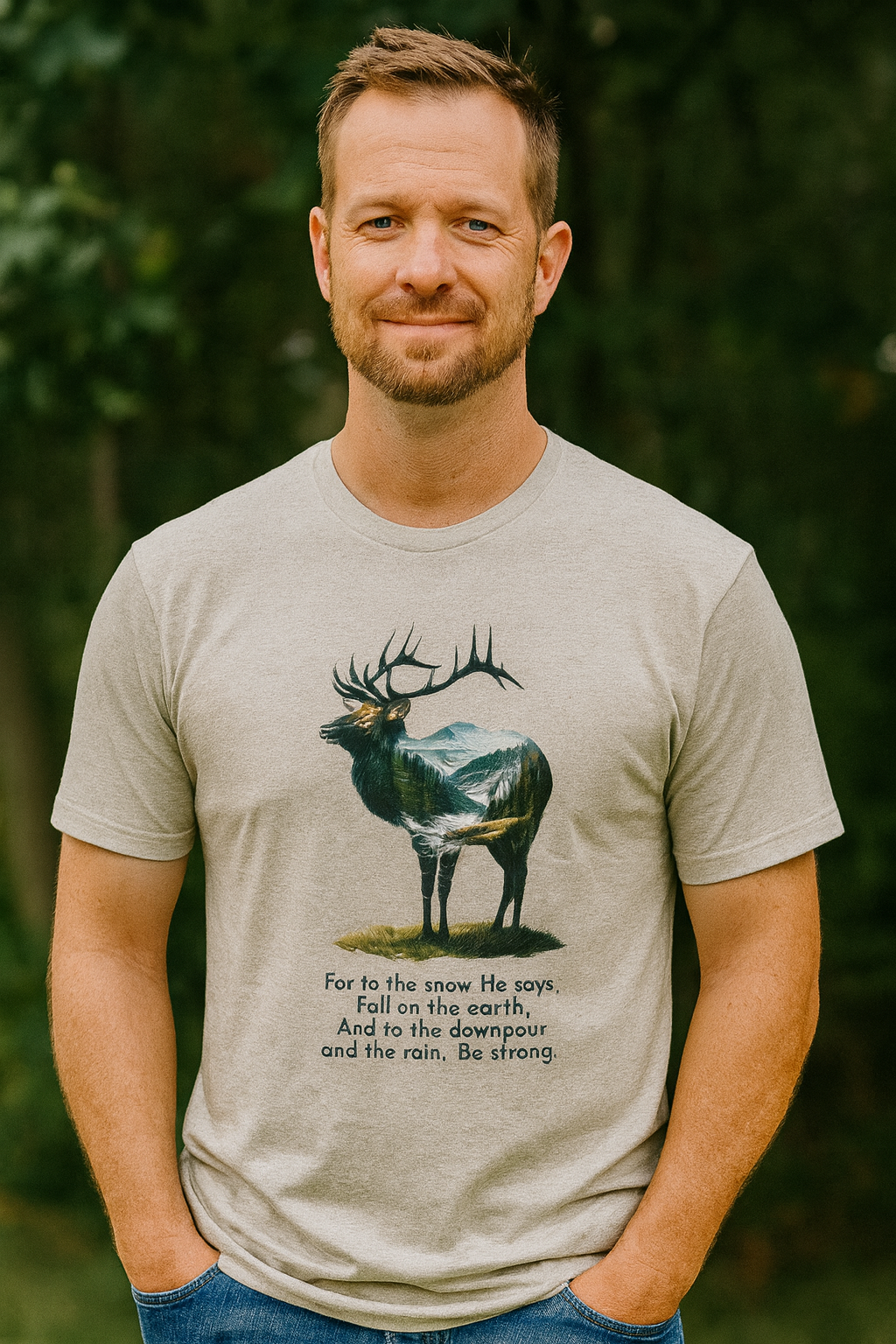 Be Strong Elk Tee- Rust & Redemption collection