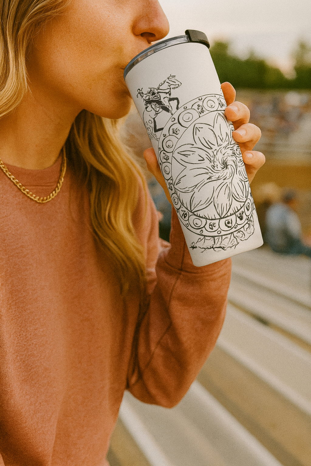 Battle Born Tapered stainless steel tumbler