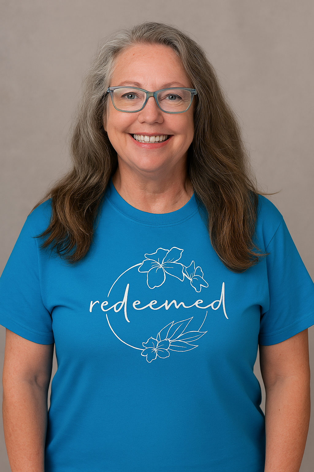 Redeemed Floral Circle Tee - Rust & Redemption Collection