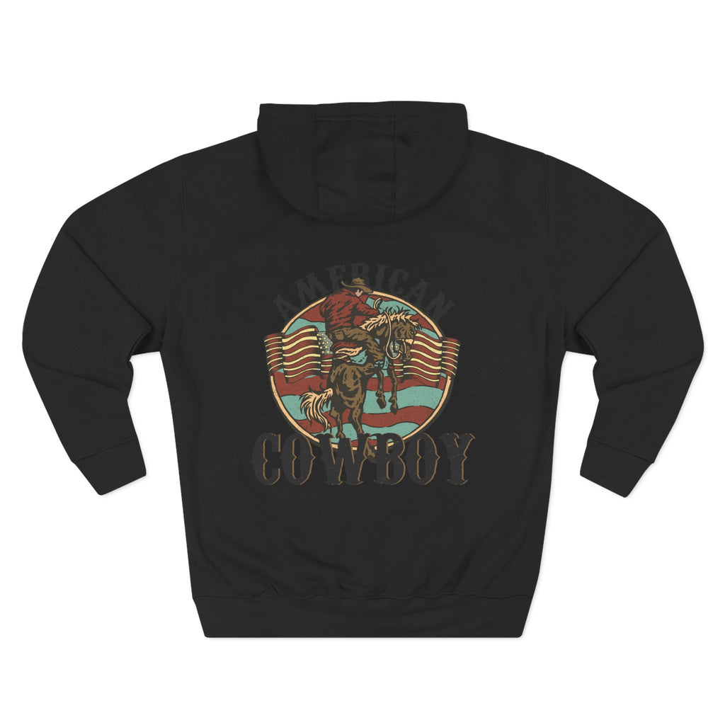American Cowboy Hoodie – Vintage Western Unisex Hoodie | Rust & Redemption- NEW- Unisex