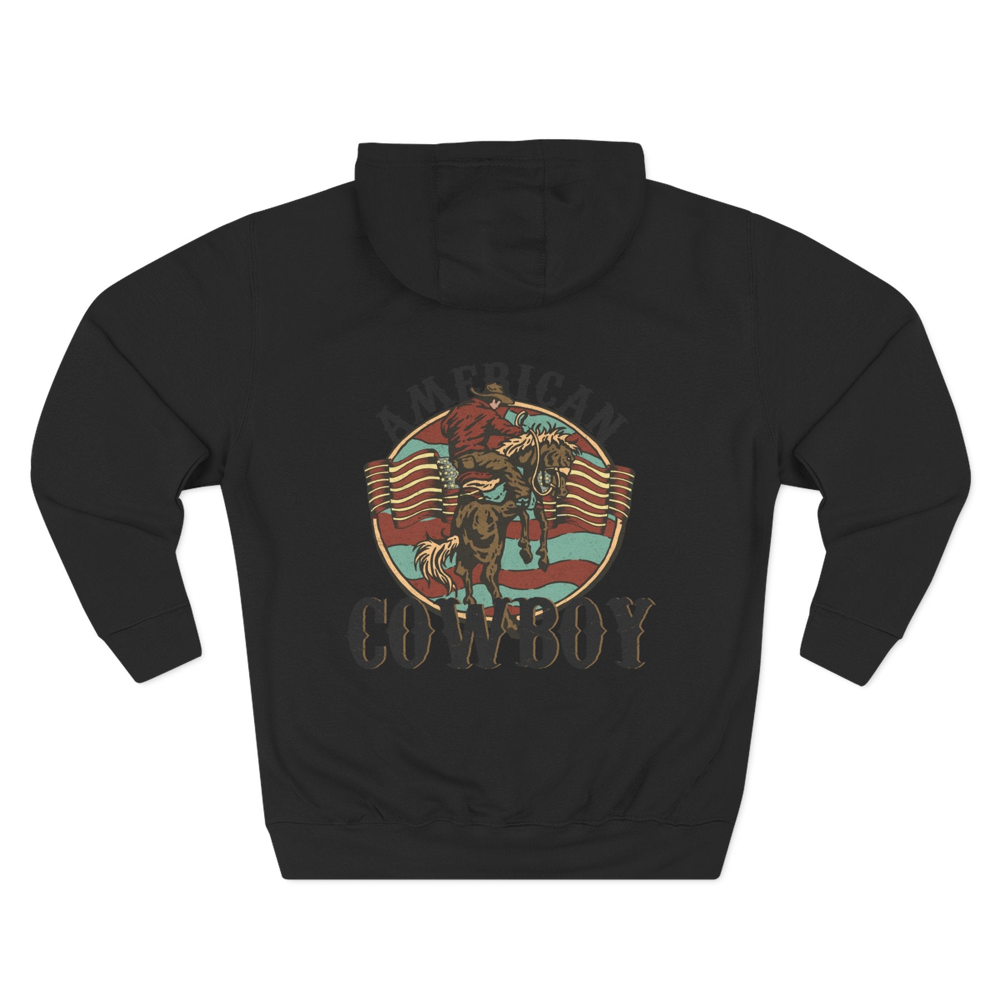American Cowboy Hoodie – Vintage Western Unisex Hoodie | Rust & Redemption- NEW- Unisex