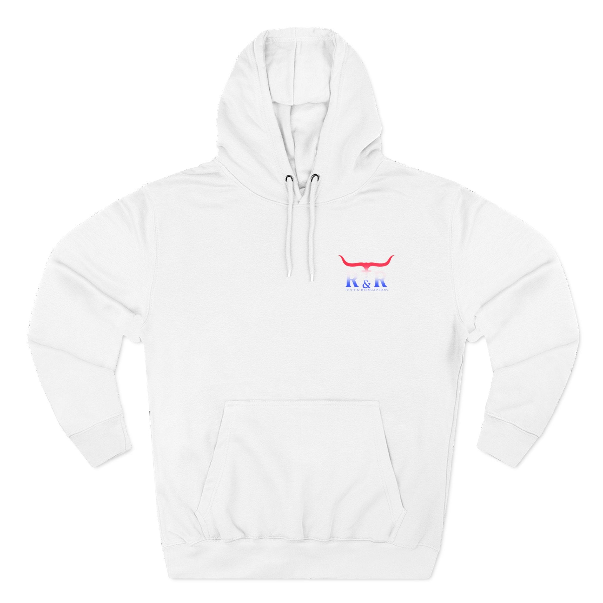 Patriotic Cross Hoodie — "Stand for the Flag, Kneel for the Cross" Fleece Pullover