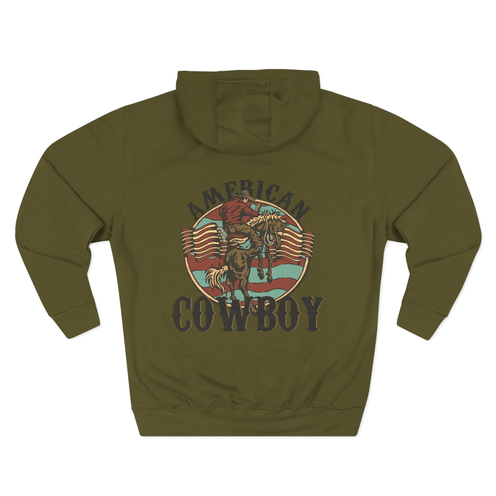 American Cowboy Hoodie – Vintage Western Unisex Hoodie | Rust & Redemption- NEW- Unisex