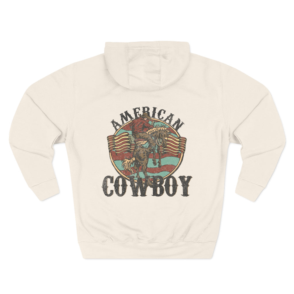 American Cowboy Hoodie – Vintage Western Unisex Hoodie | Rust & Redemption- NEW- Unisex
