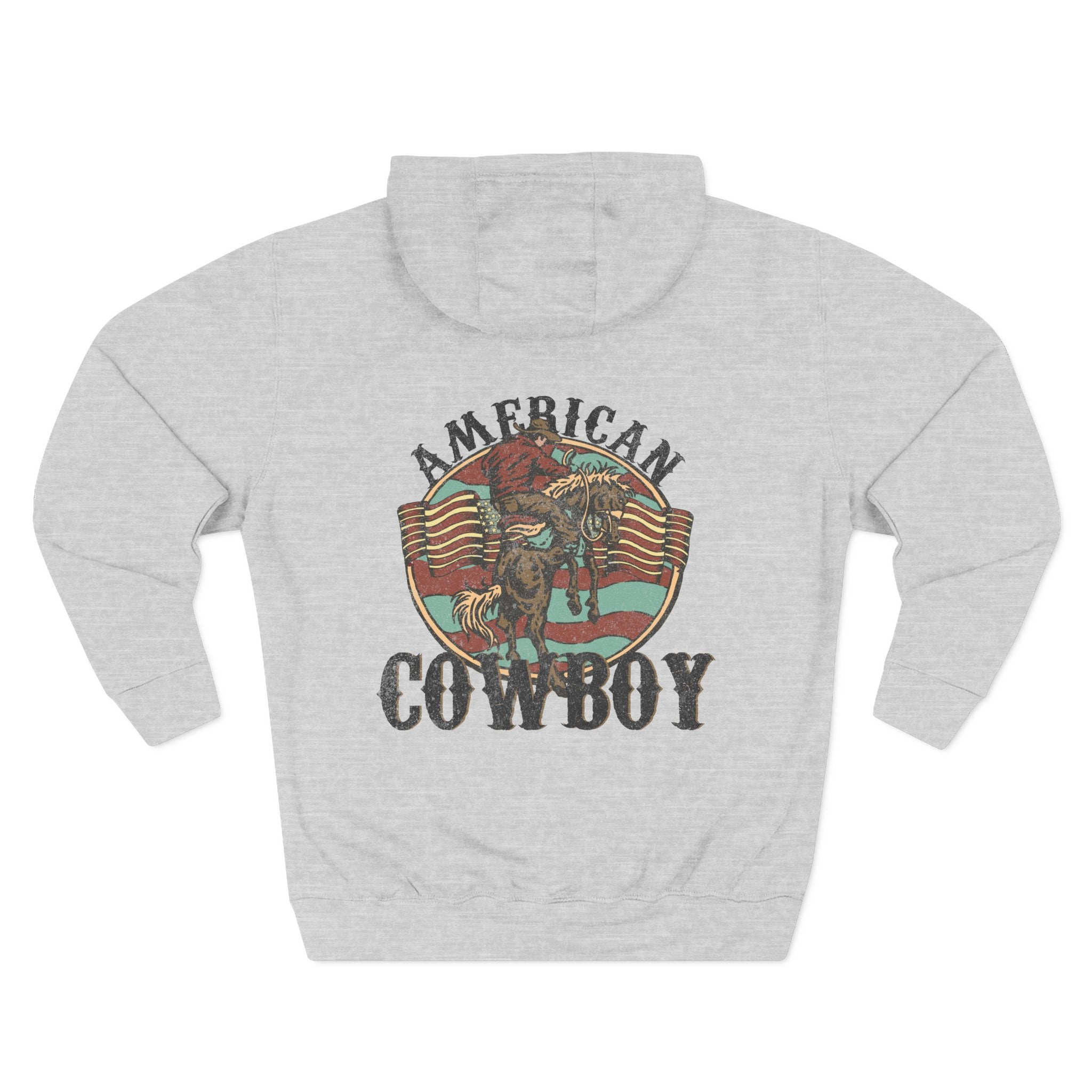 American Cowboy Hoodie – Vintage Western Unisex Hoodie | Rust & Redemption- NEW- Unisex