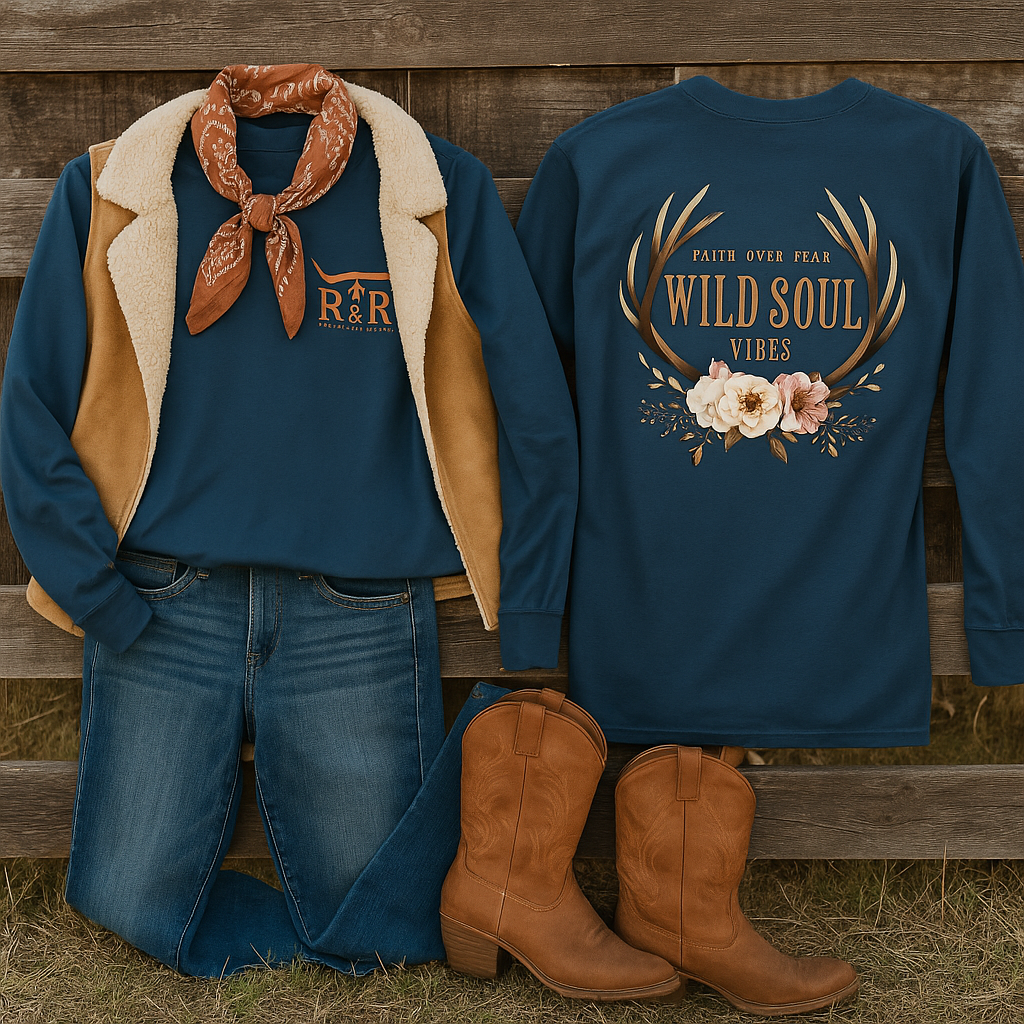 Wild Soul Vibes Crewneck | Faith Over Fear | Rust & Redemption Collection