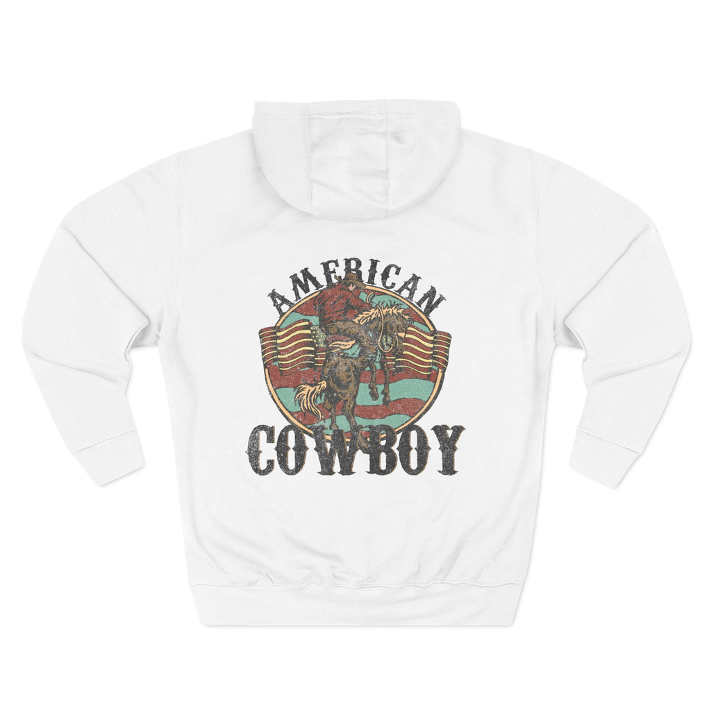 American Cowboy Hoodie – Vintage Western Unisex Hoodie | Rust & Redemption- NEW- Unisex