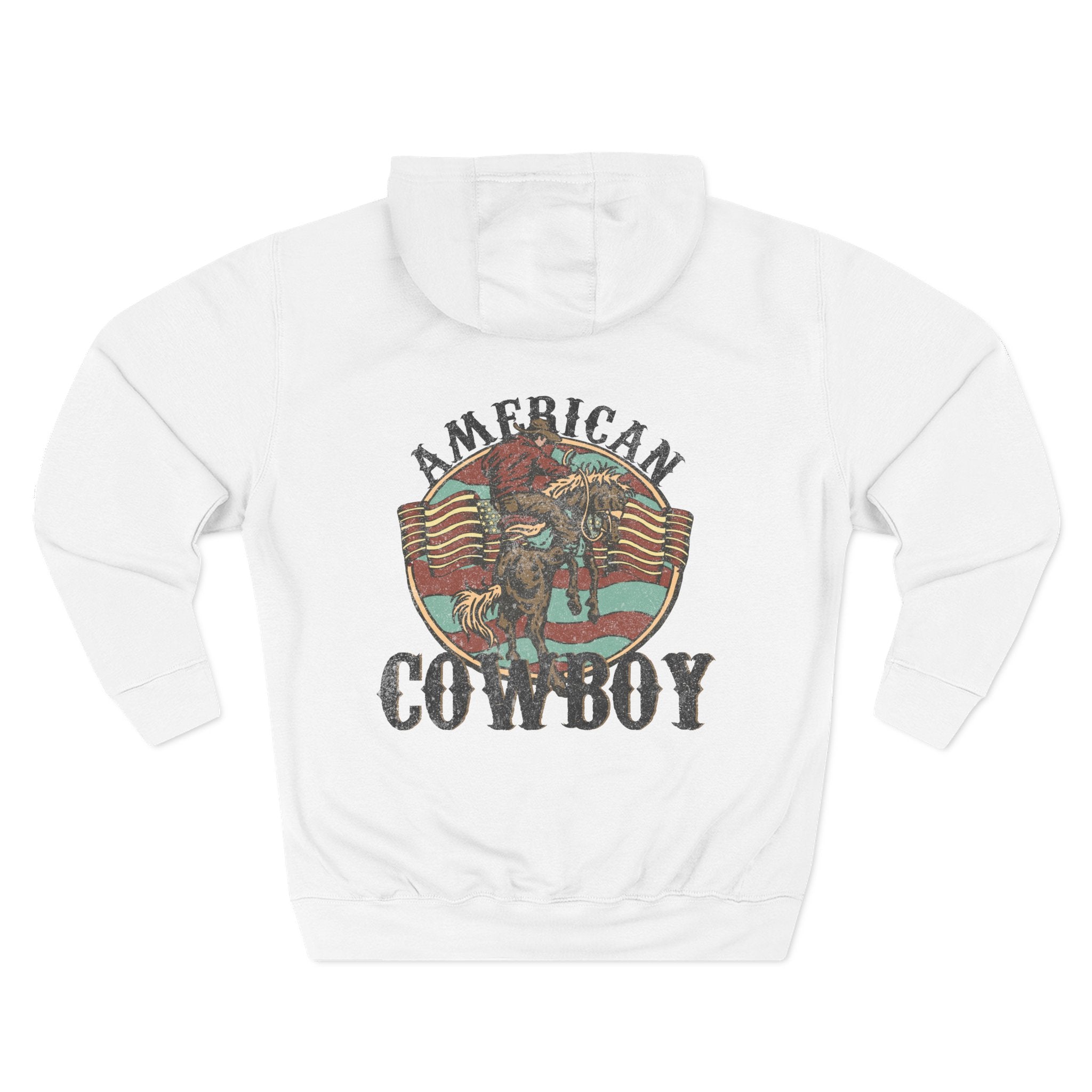 American Cowboy Hoodie – Vintage Western Unisex Hoodie | Rust & Redemption- NEW- Unisex
