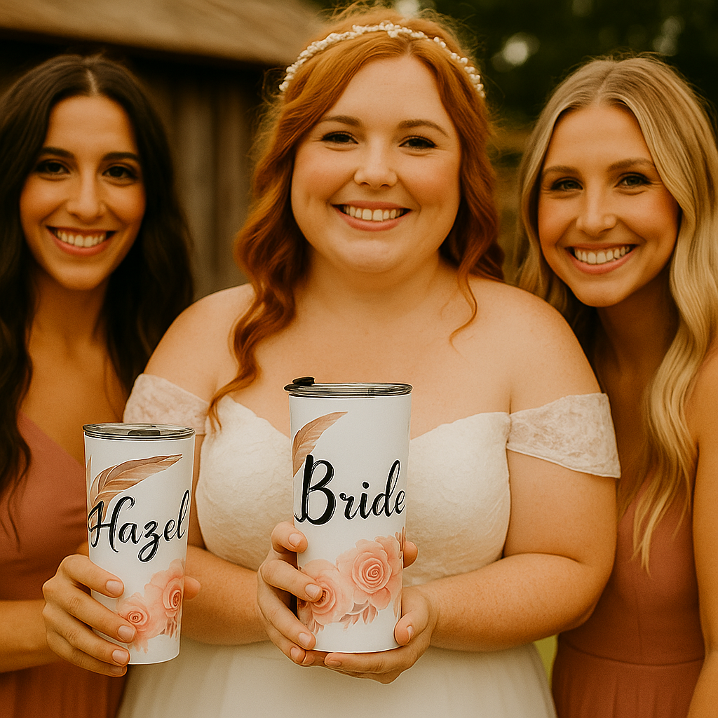 Personalized Floral Tumbler – “YOUR NAME” 20oz Stainless Steel Insulated Cup | Rust & Redemption
