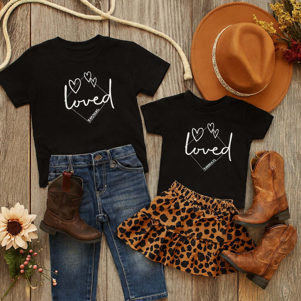 "Loved" Kids Tee - Rust & Redemption Collection