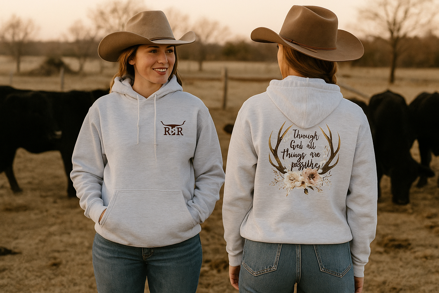 “Through God All Things Are Possible” Hoodie- Rust & Redemption Collection