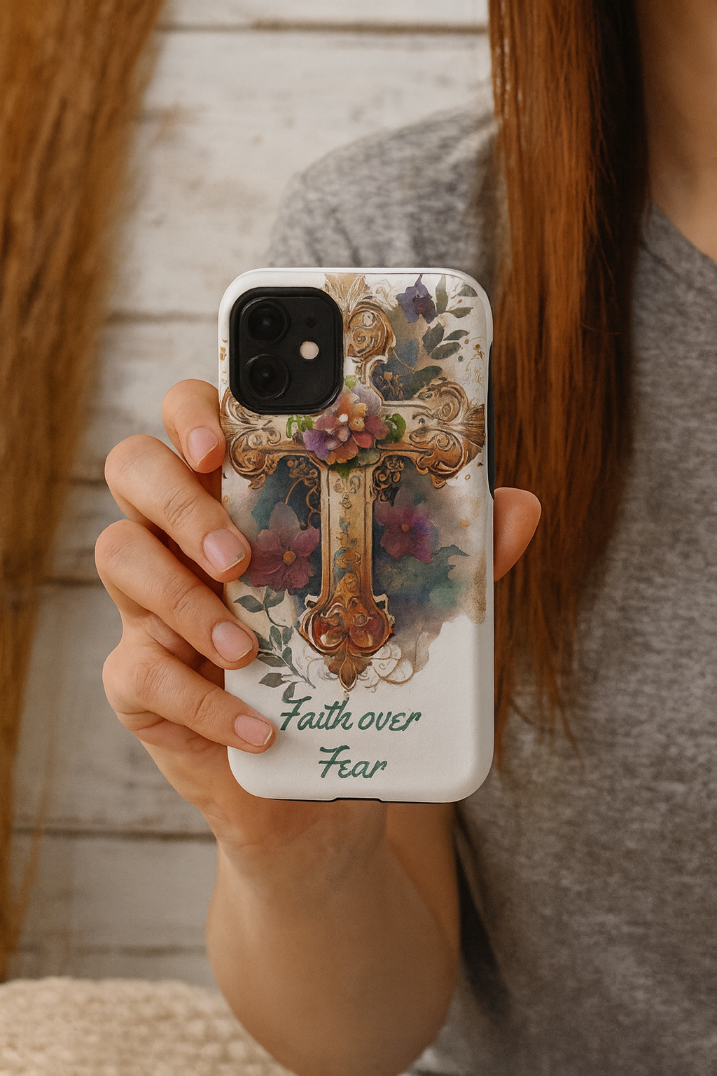 Faith over Fear Iphone Case - Rust & Redemption Collection