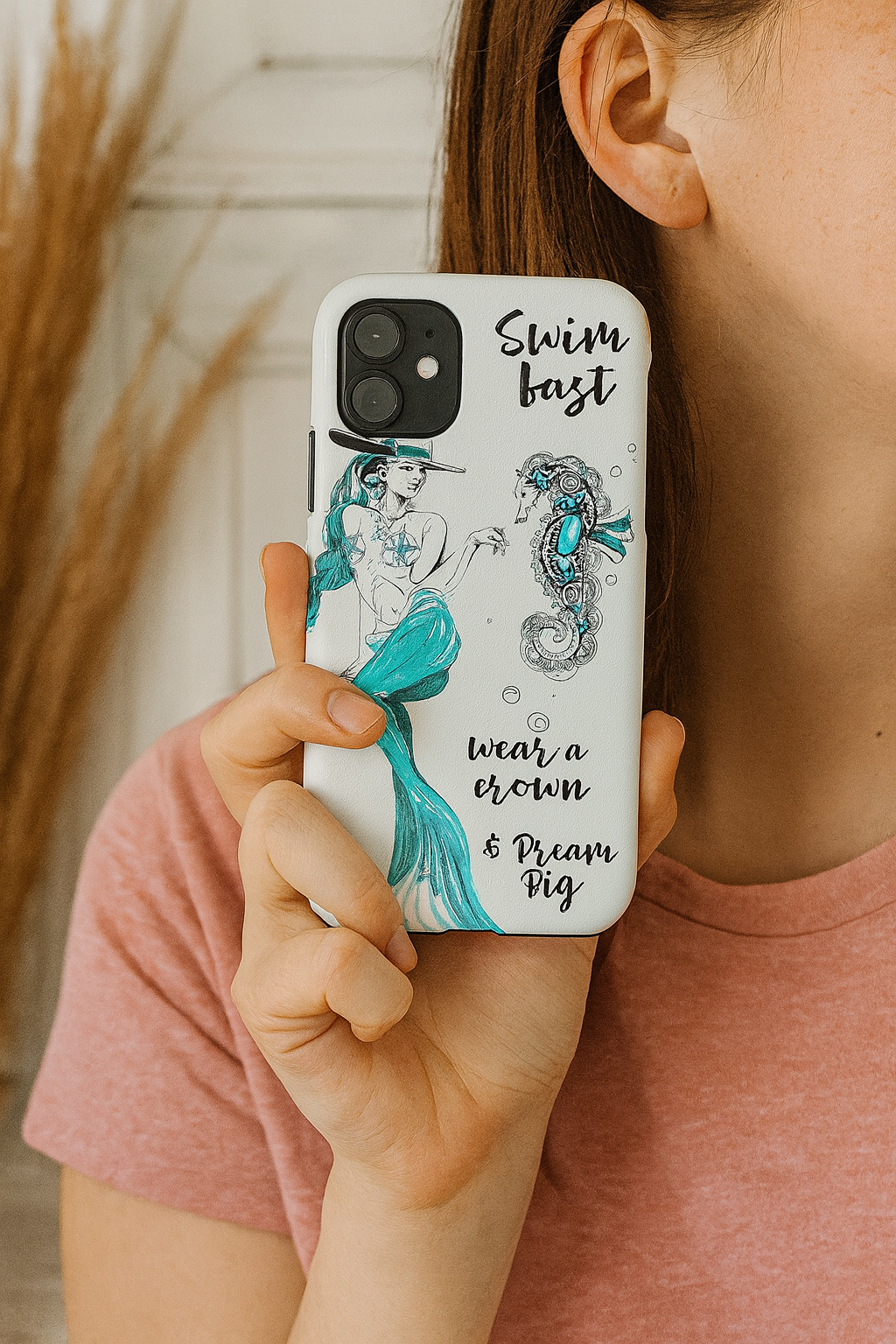 Dream Big Mermaid Iphone Case - Cat Davenport Collection