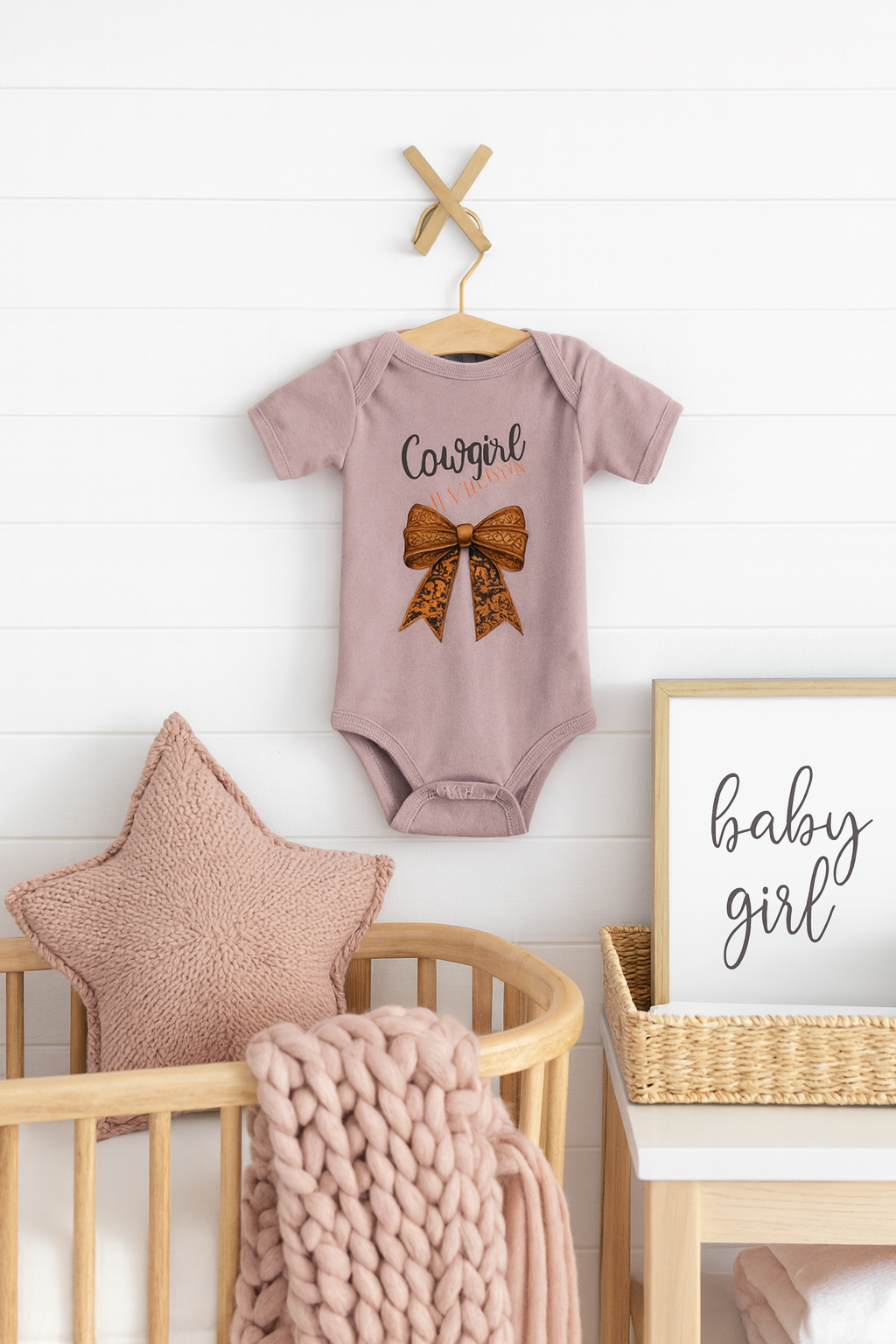 New Cowgirl In Town – Western Baby Onesie - Rust & Redemption Collection