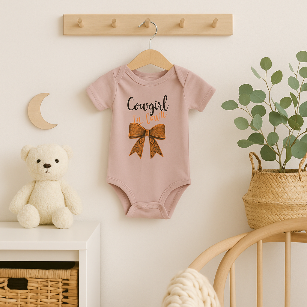 New Cowgirl In Town – Western Baby Onesie - Rust & Redemption Collection