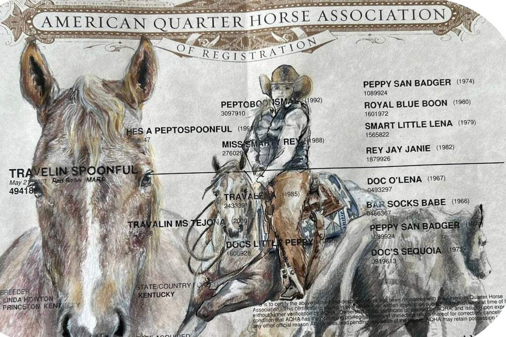 Custom Hand-Painted Horse Papers by Cat Davenport