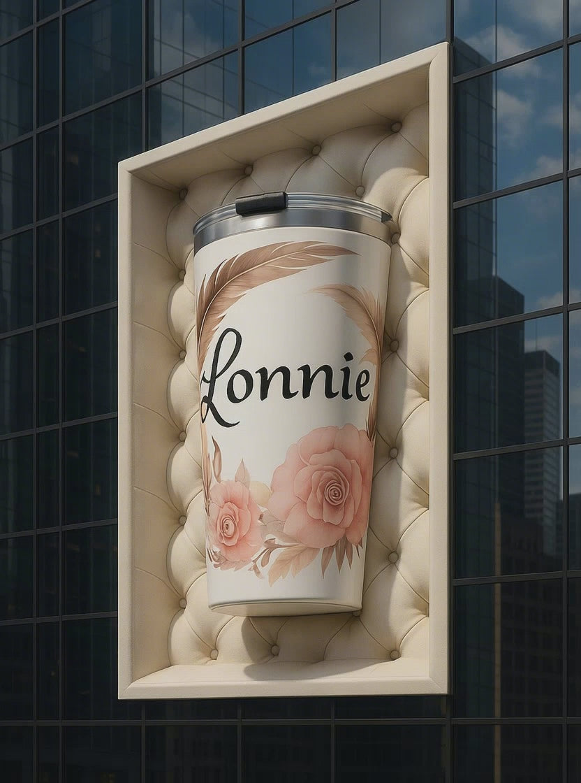 Personalized Floral Tumbler – “YOUR NAME” 20oz Stainless Steel Insulated Cup | Rust & Redemption